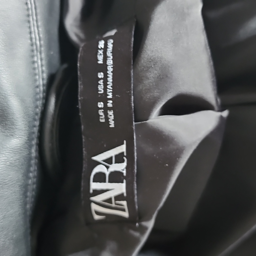 ZARA Faux leather jacket 😍 👌 ✨️ 😎New with tags 👌 😎 - Picture 9 of 9